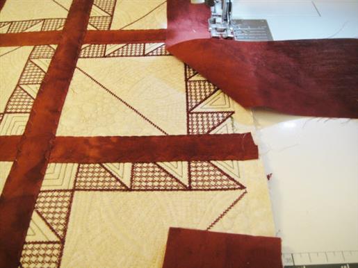 Binding an In the Hoop Quilt Block